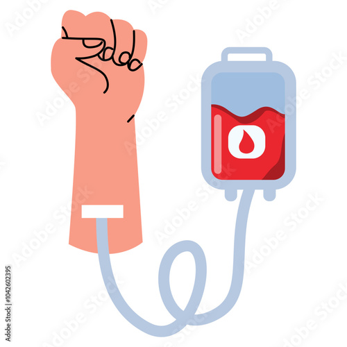 Medical Blood Donor Icon. World Blood Donor Day Celebration. Vector Illustration.