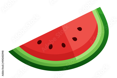 Watermelon Slice vector | isolated vector silhouette illustration on white background