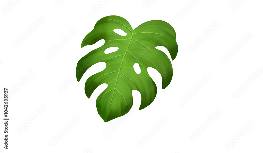monstera leaf illustration 