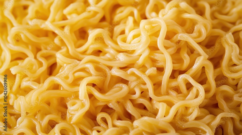 Close-up of cooked instant noodles, showcasing their texture and appearance. Close-up of cooked instant noodles, showcasing their texture and appearance.