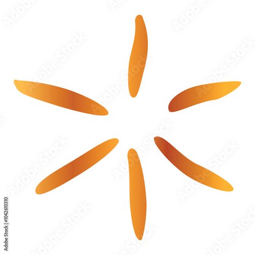 star, simple vector gold golden hand draw sketch doodle, at white background