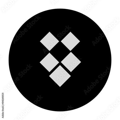 The black Dropbox application icon image looks beautiful photo