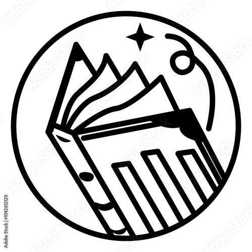 Good things icon, black and white