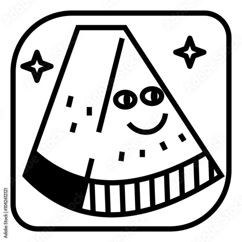 Good things icon, black and white