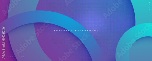 Blue and purple gradient abstract background circular shape decorative design