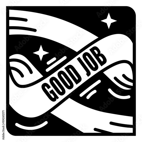 Good things icon, black and white