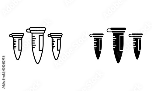 A collection of microcentrifuge tube for laboratory experiment icon vector