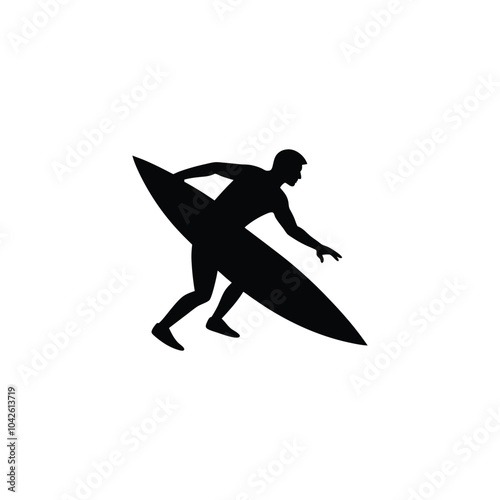 surfer silhouette vector