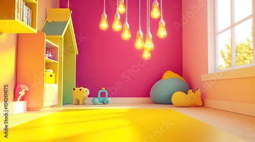 Bright and Colorful Children's Playroom Decor