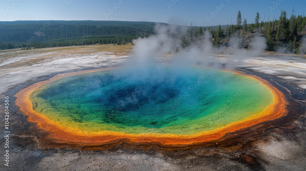 Grand Prismatic Spring, Yellowstone National Park Grand Prismatic Spring, Yellowstone National Park