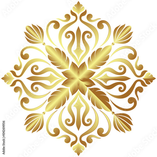 Golden mandala.Mandala de lujo .color dorado