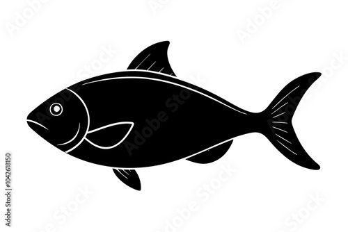 Lemon fish | isolated vector silhouette illustration on white background