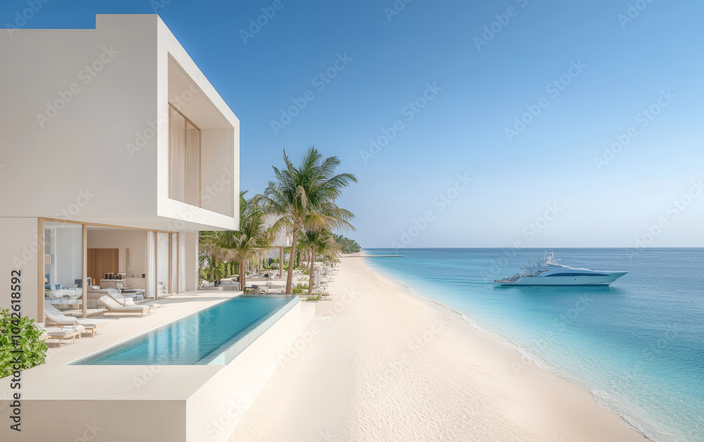 Fototapeta premium Summer vacation home by the sea