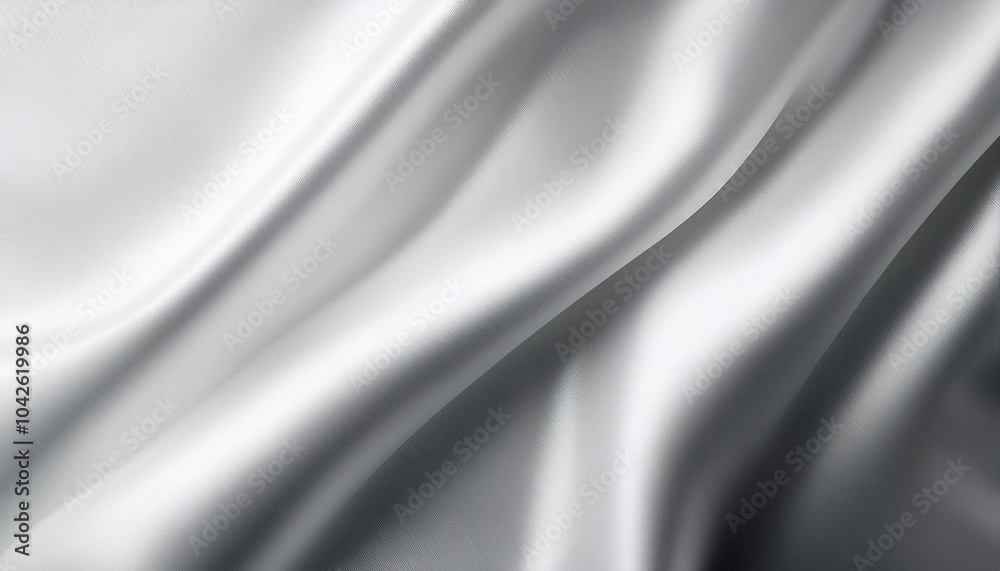 Fototapeta premium A silver-to-white abstract gradient background with a smooth texture, symbolizing purity, balance, and transition. The elegant gradient reflects simplicity, serenity, and the flow of ideas or emotions