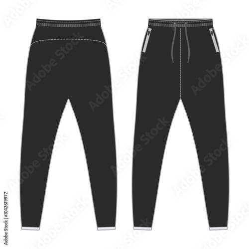 black Trouser pant design template