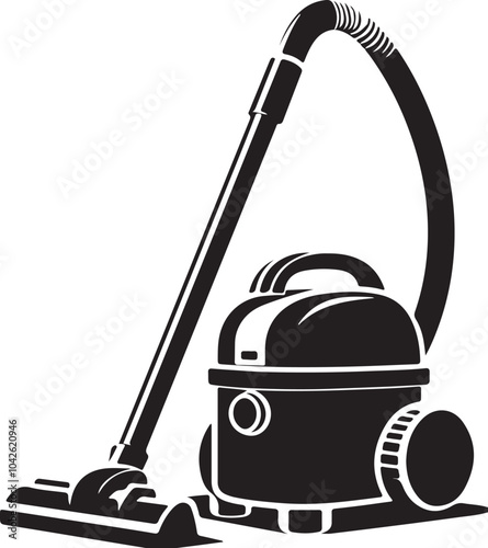 Vacuum Cleaner silhouette vector illustration
