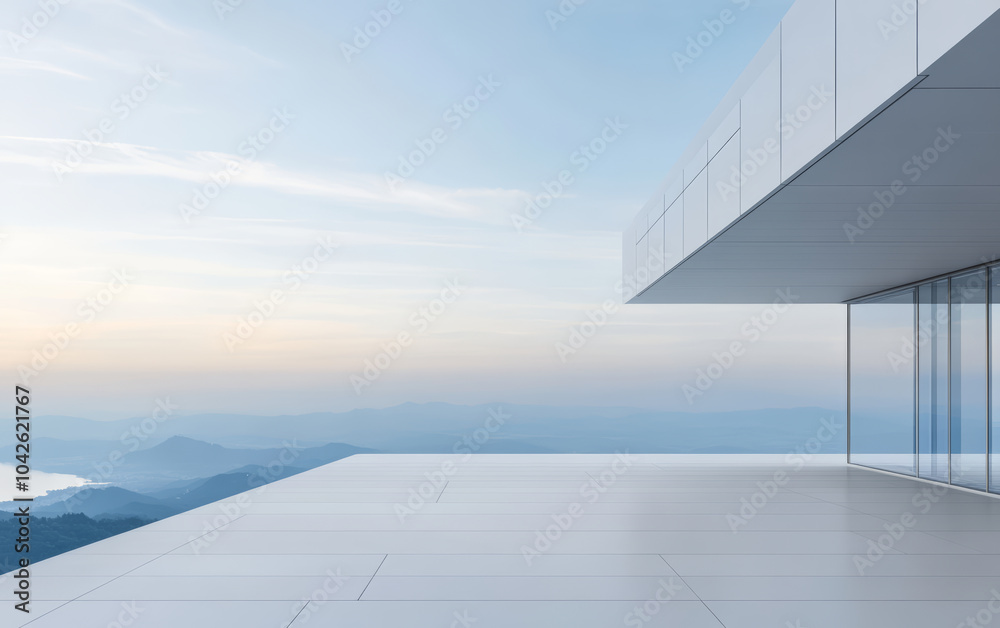 Obraz premium Minimalist modern art building space structure