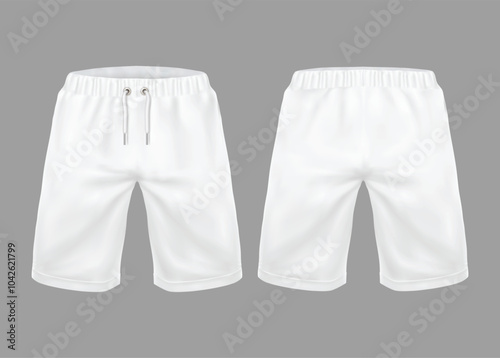 white shorts  mockup design template