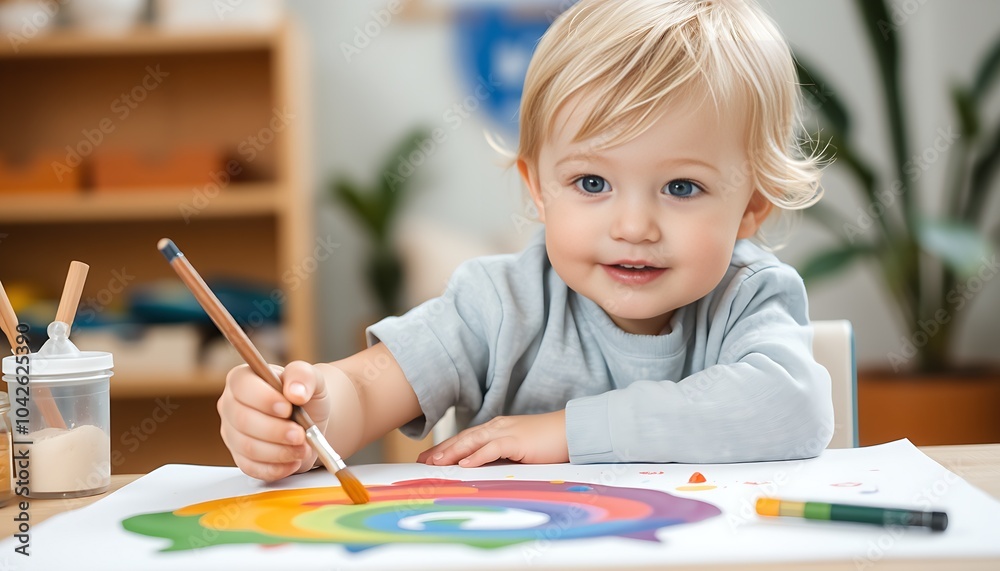 A Young Artist Ready to Explore the World of Painting A Young Artist Ready to Explore the World of Painting