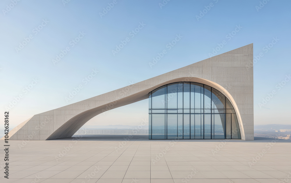 Fototapeta premium Minimalist modern architecture and spatial structure