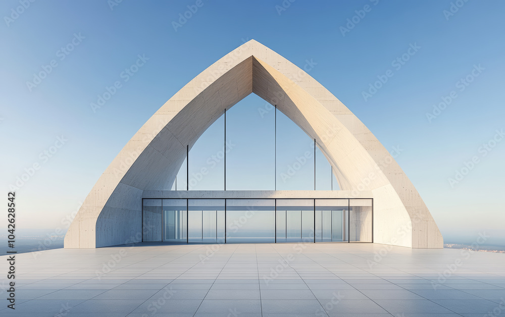 Obraz premium Minimalist modern architecture and spatial structure