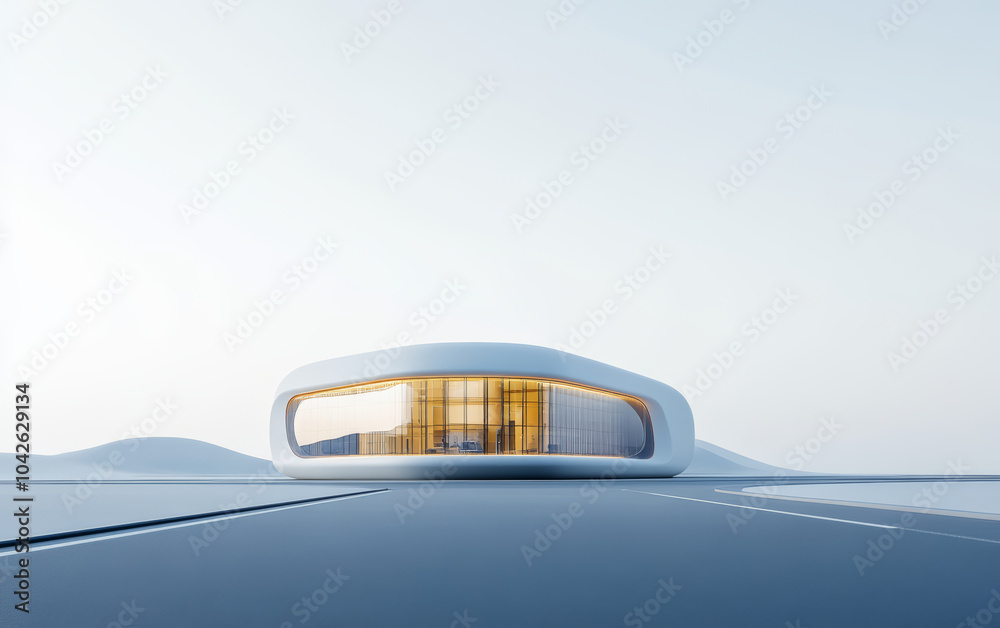 Obraz premium Minimalist modern art building space structure 