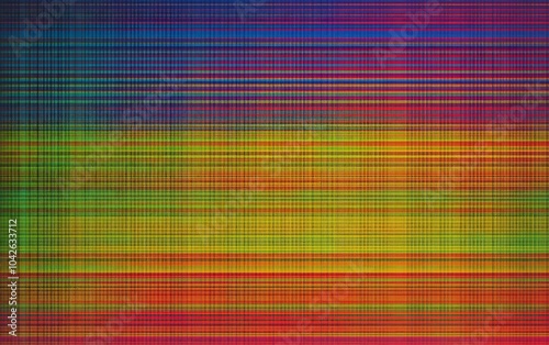 A vibrant, abstract design featuring a spectrum of colors and dynamic lines, creating a visual rhythm that captivates the viewer.