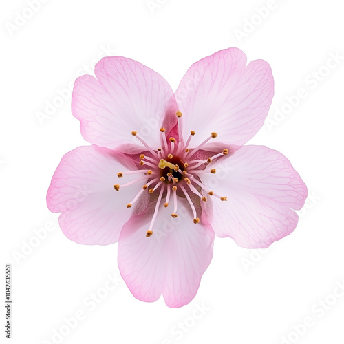 Cherry blossom Sakura flower isolated on white background photo