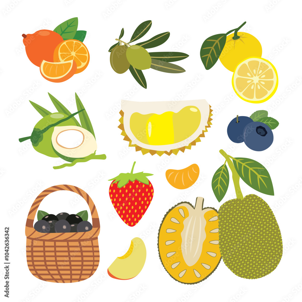 Tropical Fruit Paradise. vector illustration Tropical Fruit Paradise. vector illustration