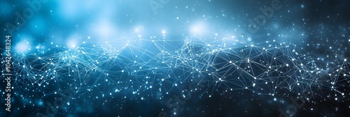 A high-tech background with a digital mesh network design in silver and blue gradients, suited for a cybersecurity application's user interface