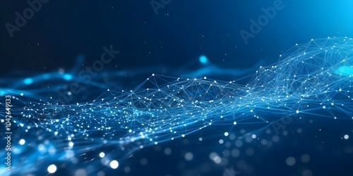 A high-tech background with a digital mesh network design in silver and blue gradients, suited for a cybersecurity application's user interface