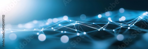 A high-tech background with a digital mesh network design in silver and blue gradients, suited for a cybersecurity application's user interface