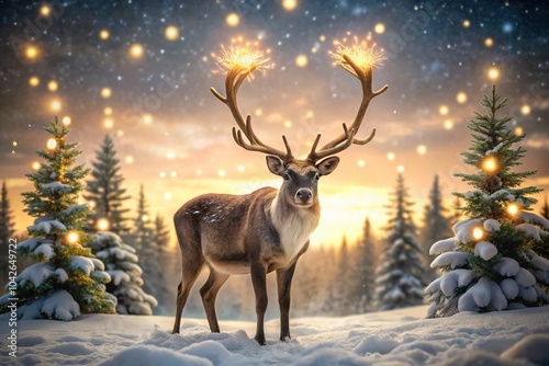 Enchanting Christmas Reindeer Art for Holiday Decor and Festive Spirit