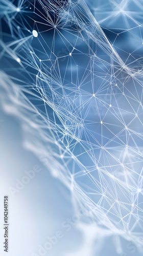 A high-tech background with a digital mesh network design in silver and blue gradients, suited for a cybersecurity application's user interface