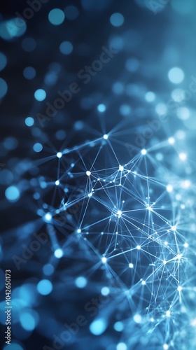 A high-tech background with a digital mesh network design in silver and blue gradients, suited for a cybersecurity application's user interface