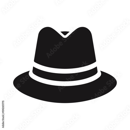 Criminal or spy har icon design, detective security headwear vector design