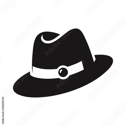 Criminal or spy har icon design, detective security headwear vector design