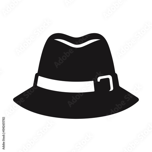 Criminal or spy har icon design, detective security headwear vector design