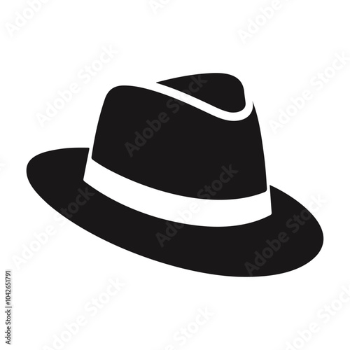 Criminal or spy har icon design, detective security headwear vector design