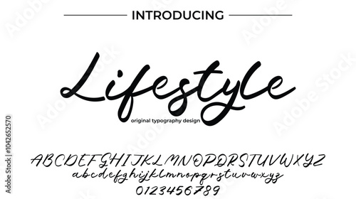 Lifestyle Font Stylish brush painted an uppercase vector letters, alphabet, typeface