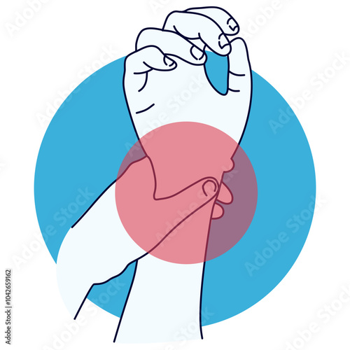 Hand and Leg Pain Illustration with Flat Design. Isolated Vector Graphic.