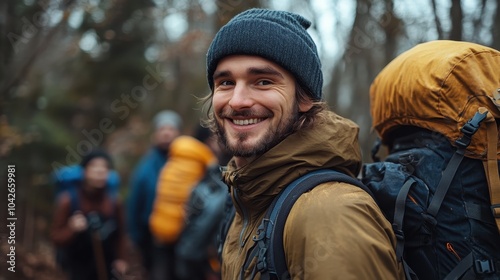 Adventurous Smiles Capturing the Joy of Hiking and Camaraderie in the Great Outdoors with Friends