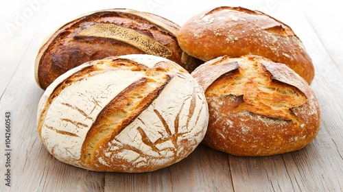 Freshly Baked Artisan Bread Loaves.