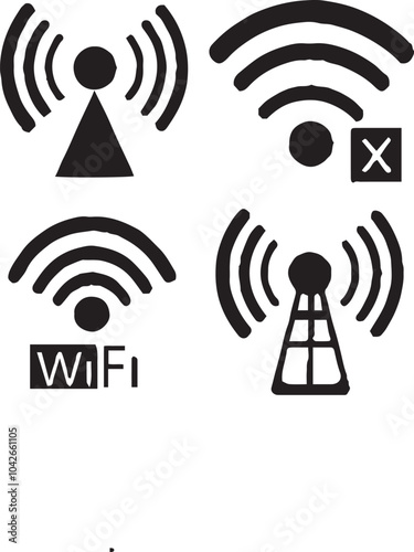 wifi internet connection vectors design 