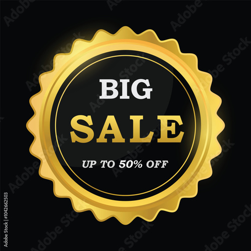 GOLDEN BIG SALE VECTOR ICON DESIGN
