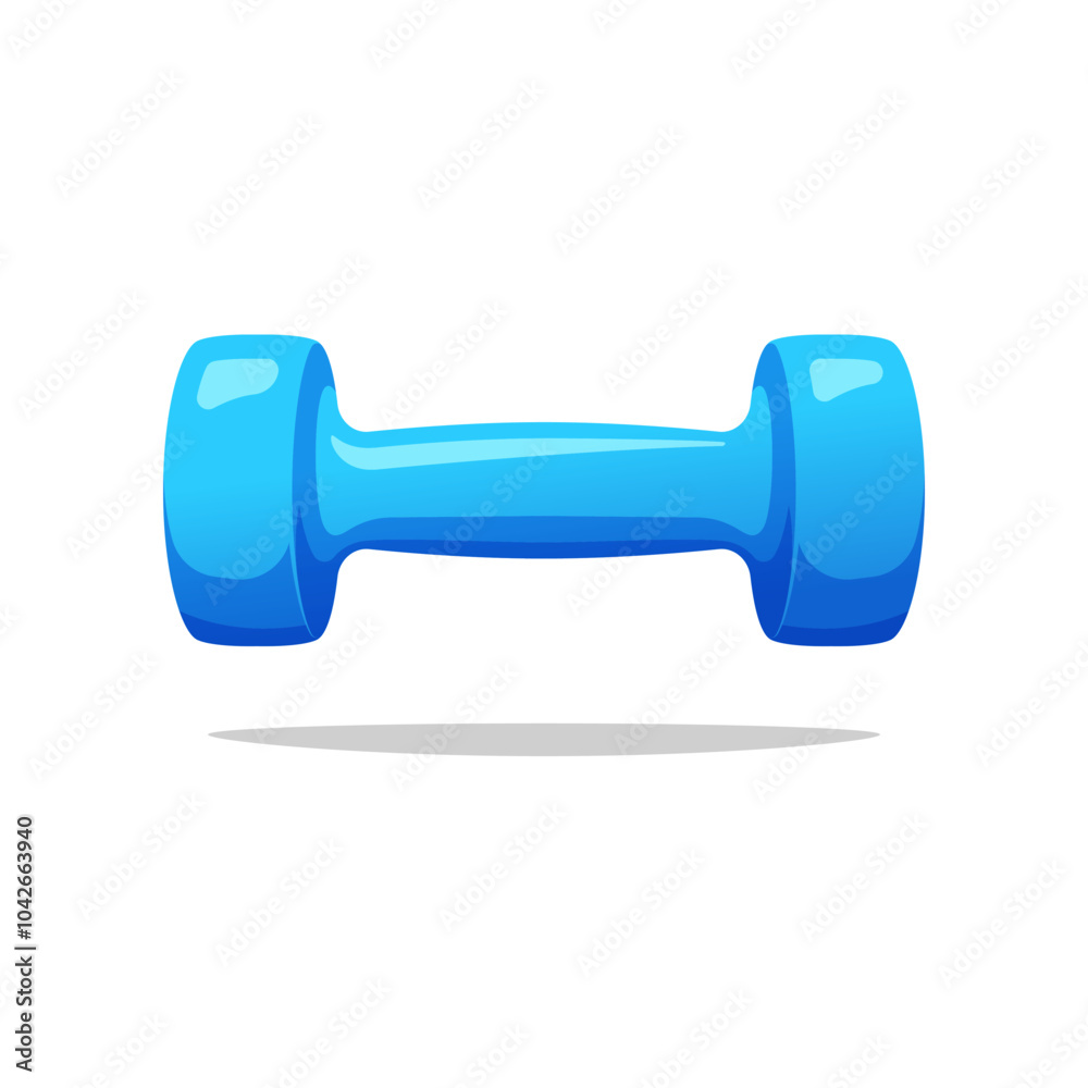 Blue dumbbell vector isolated on white background. Blue dumbbell vector isolated on white background.