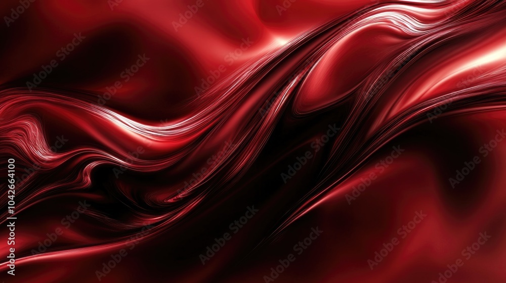 Obraz premium Elegant Red Flowing Abstract Background Design