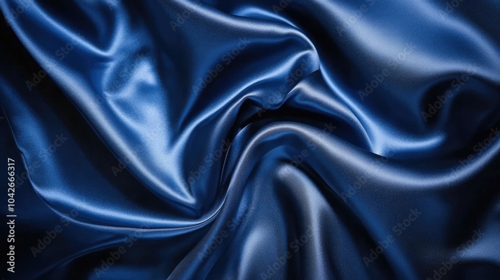 Obraz premium Dark Sapphire Blue Satin Fabric Texture
