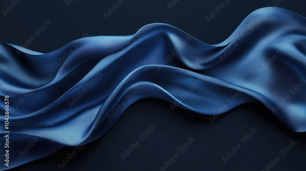 Obraz premium Elegant Deep Blue Fabric with Subtle Texture