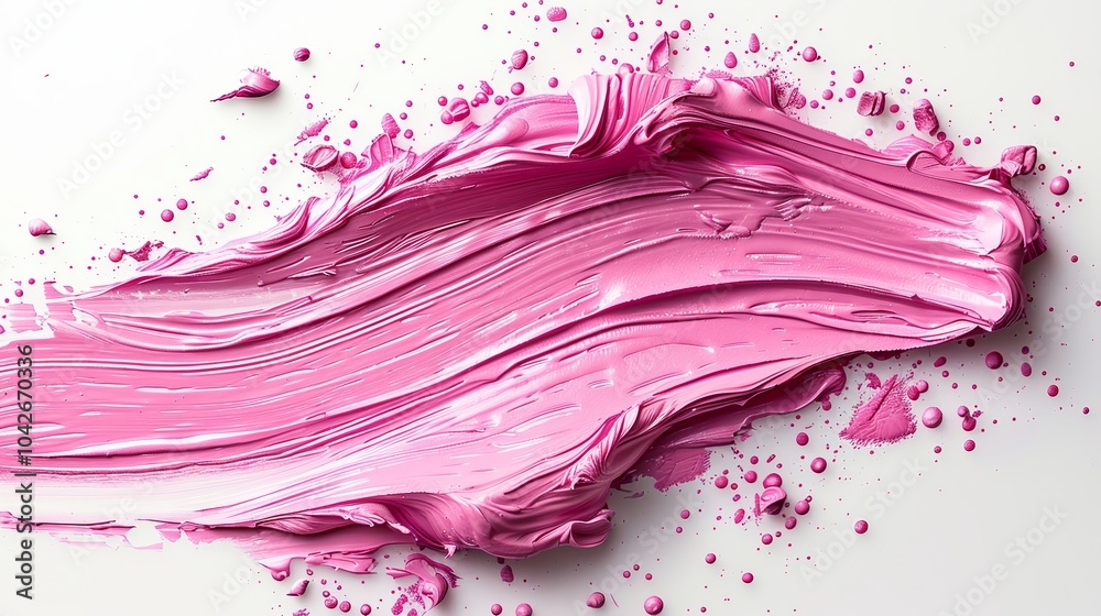 Pink Paint Swirl and Splashes Abstract Art Pink Paint Swirl and Splashes Abstract Art